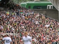 A train driver takes a peek inside Croke Park during the GAA Football All-Ireland Senior Championship final